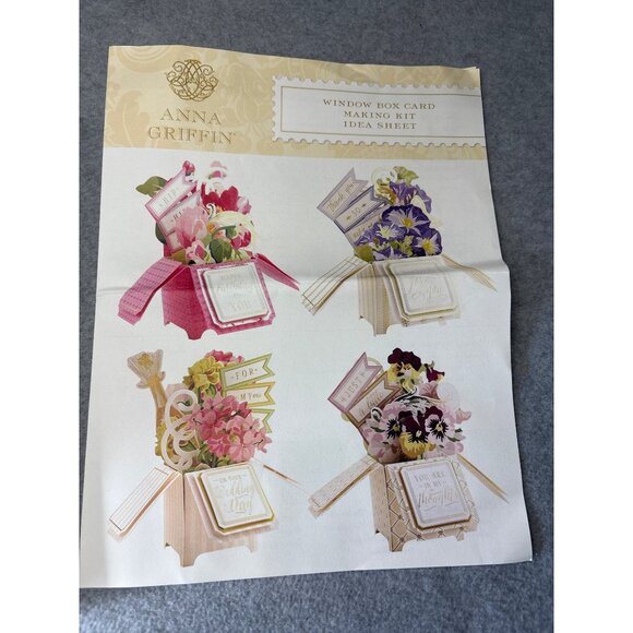 Anna Griffin Window Box Card Making Kit Cutting Dies Cards Envelopes Embellishme - Picture 11 of 15